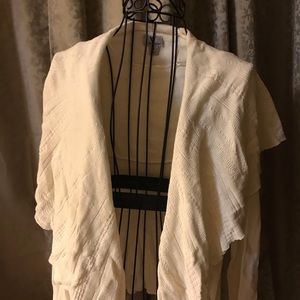 Cream cardigan with flare